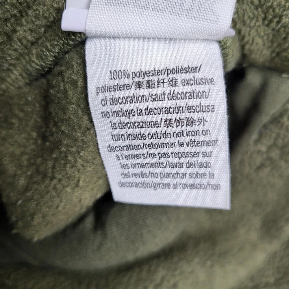 PINK Victoria's Secret‎ Women Jacket L Olive Green Fleece Reversible